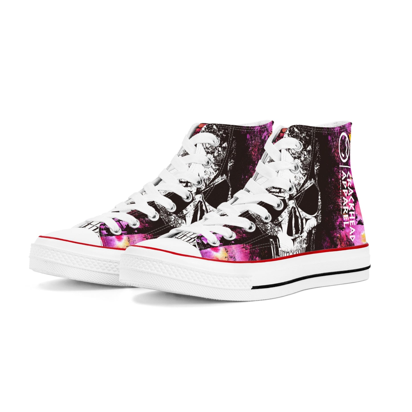 Women's Skullz Crackhead High Top Canvas Shoes - Crackhead Apparel
