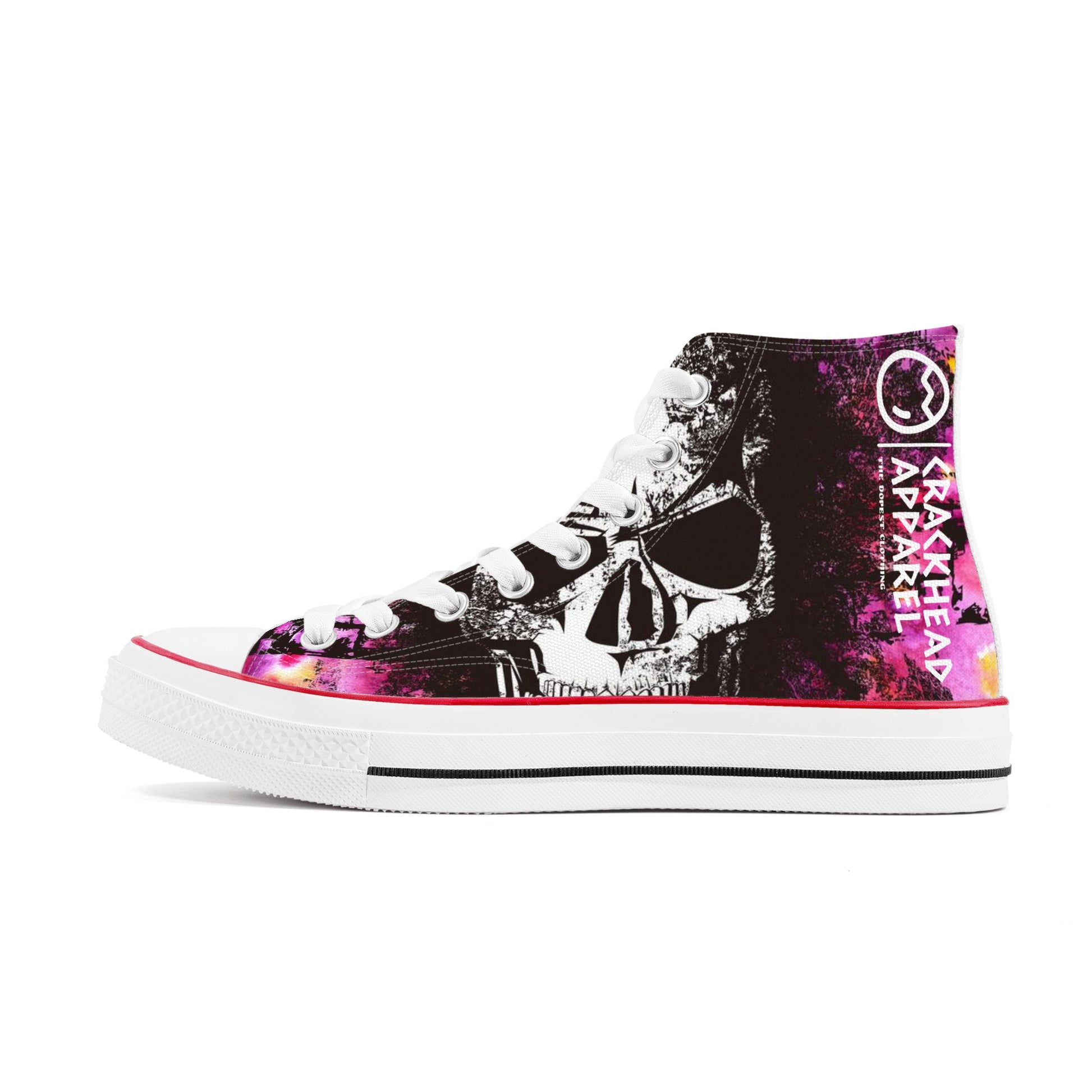 Women's Skullz Crackhead High Top Canvas Shoes - Crackhead Apparel