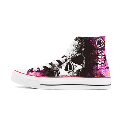 Women's Skullz Crackhead High Top Canvas Shoes - Crackhead Apparel