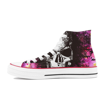 Women's Skullz Crackhead High Top Canvas Shoes - Crackhead Apparel