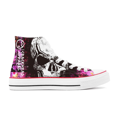 Women's Skullz Crackhead High Top Canvas Shoes - Crackhead Apparel