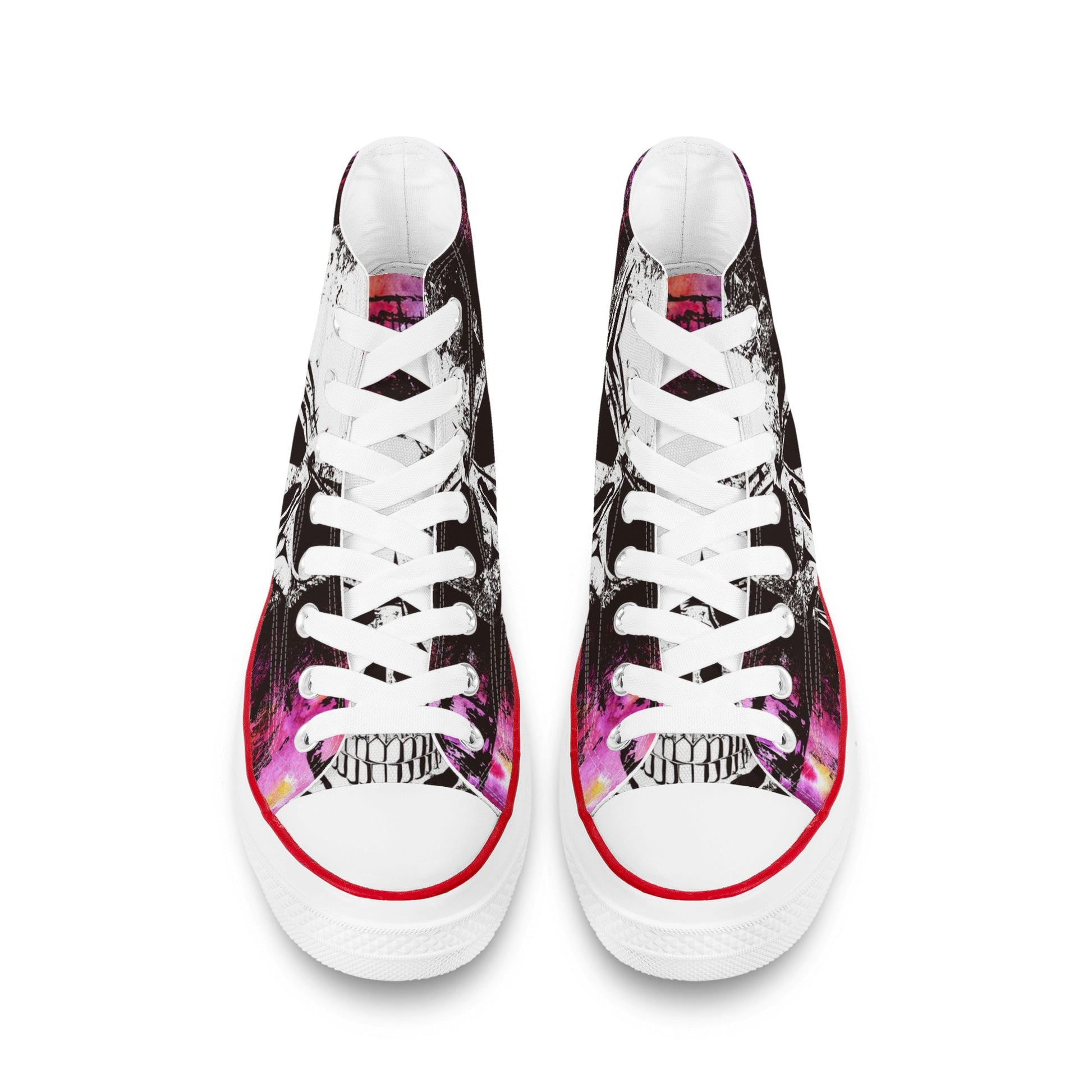 Women's Skullz Crackhead High Top Canvas Shoes - Crackhead Apparel