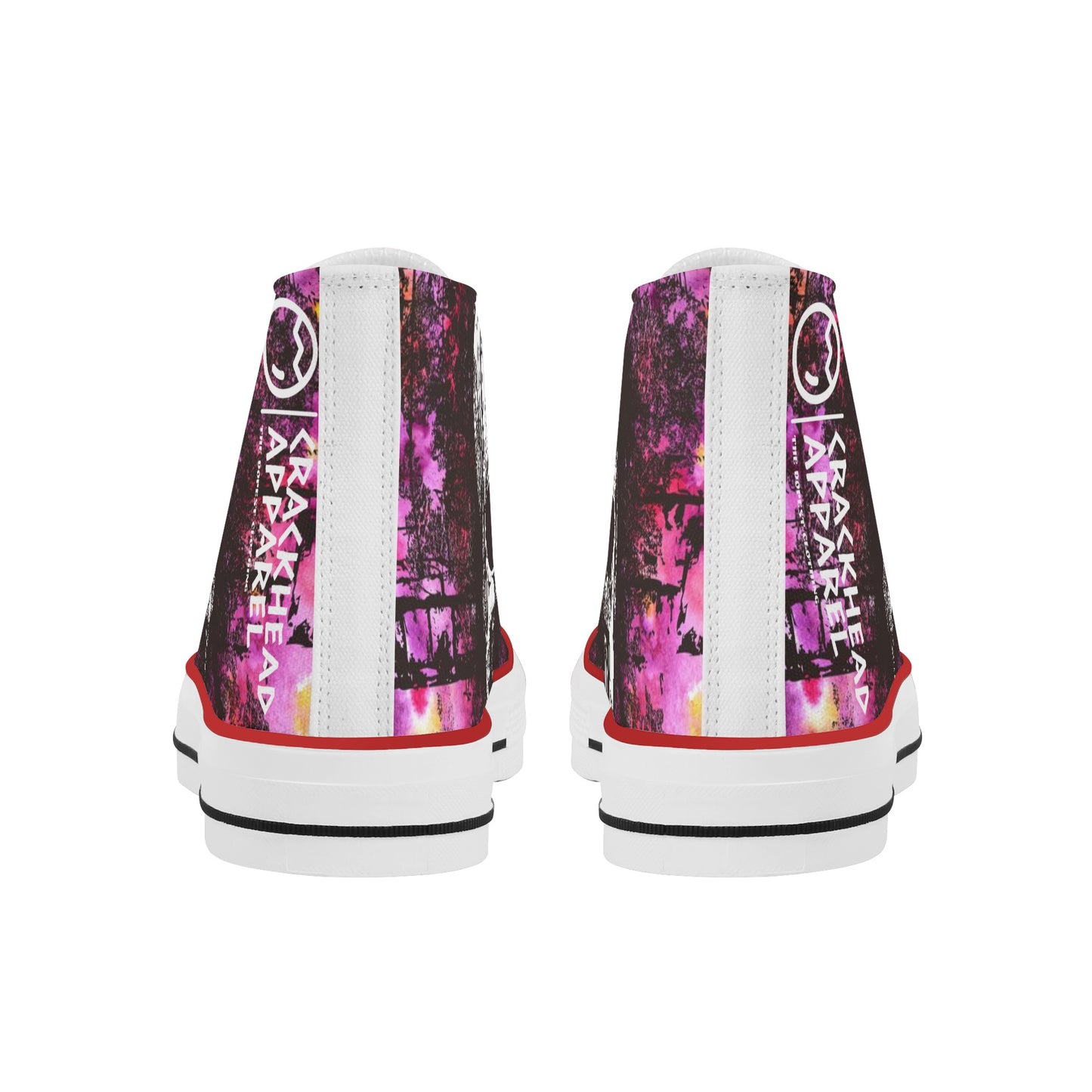 Women's Skullz Crackhead High Top Canvas Shoes - Crackhead Apparel