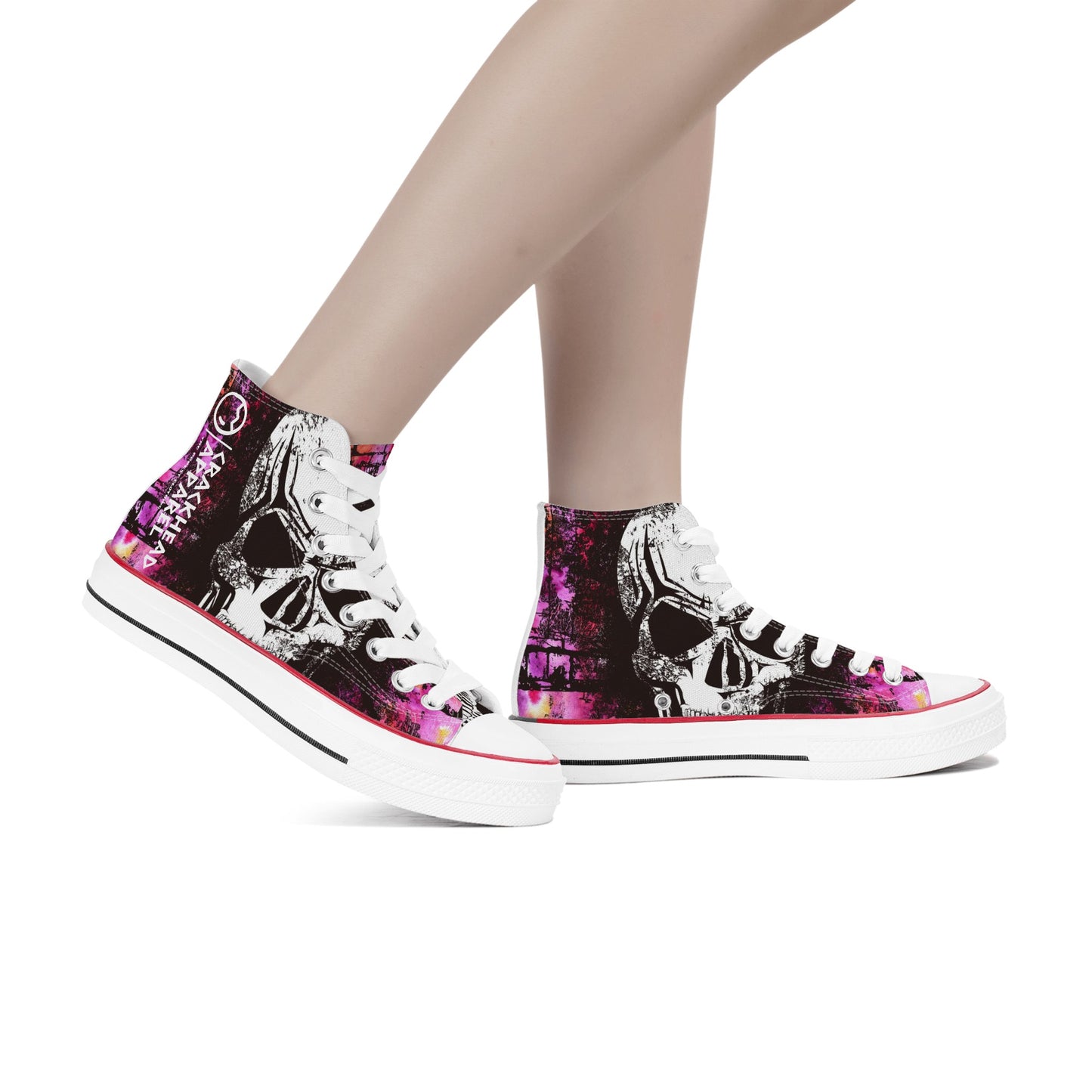 Women's Skullz Crackhead High Top Canvas Shoes - Crackhead Apparel