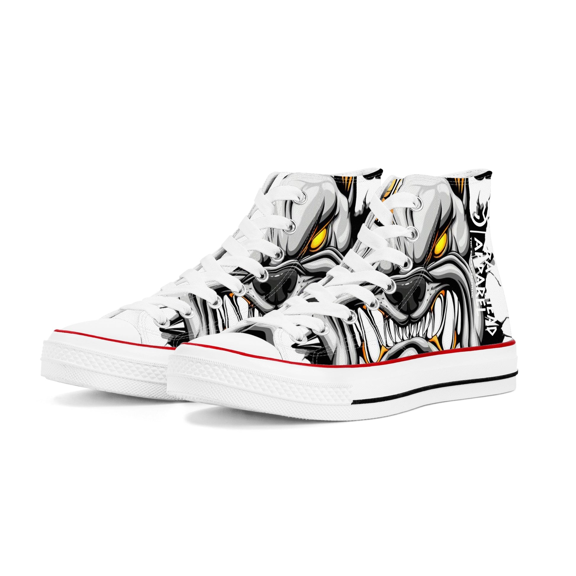 Men's Crackhead Dogz High Top Canvas Shoes - Crackhead Apparel