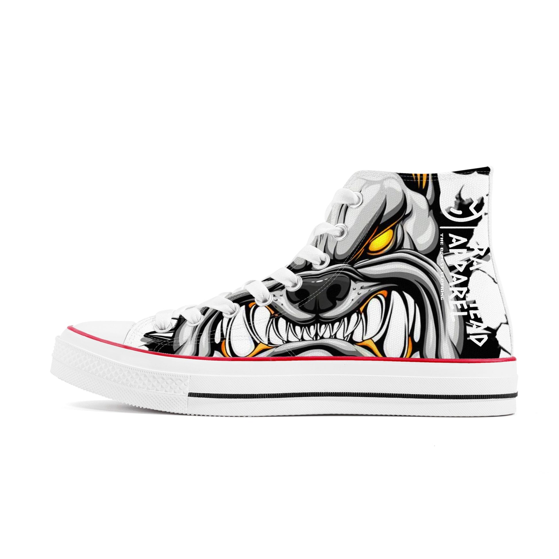 Men's Crackhead Dogz High Top Canvas Shoes - Crackhead Apparel