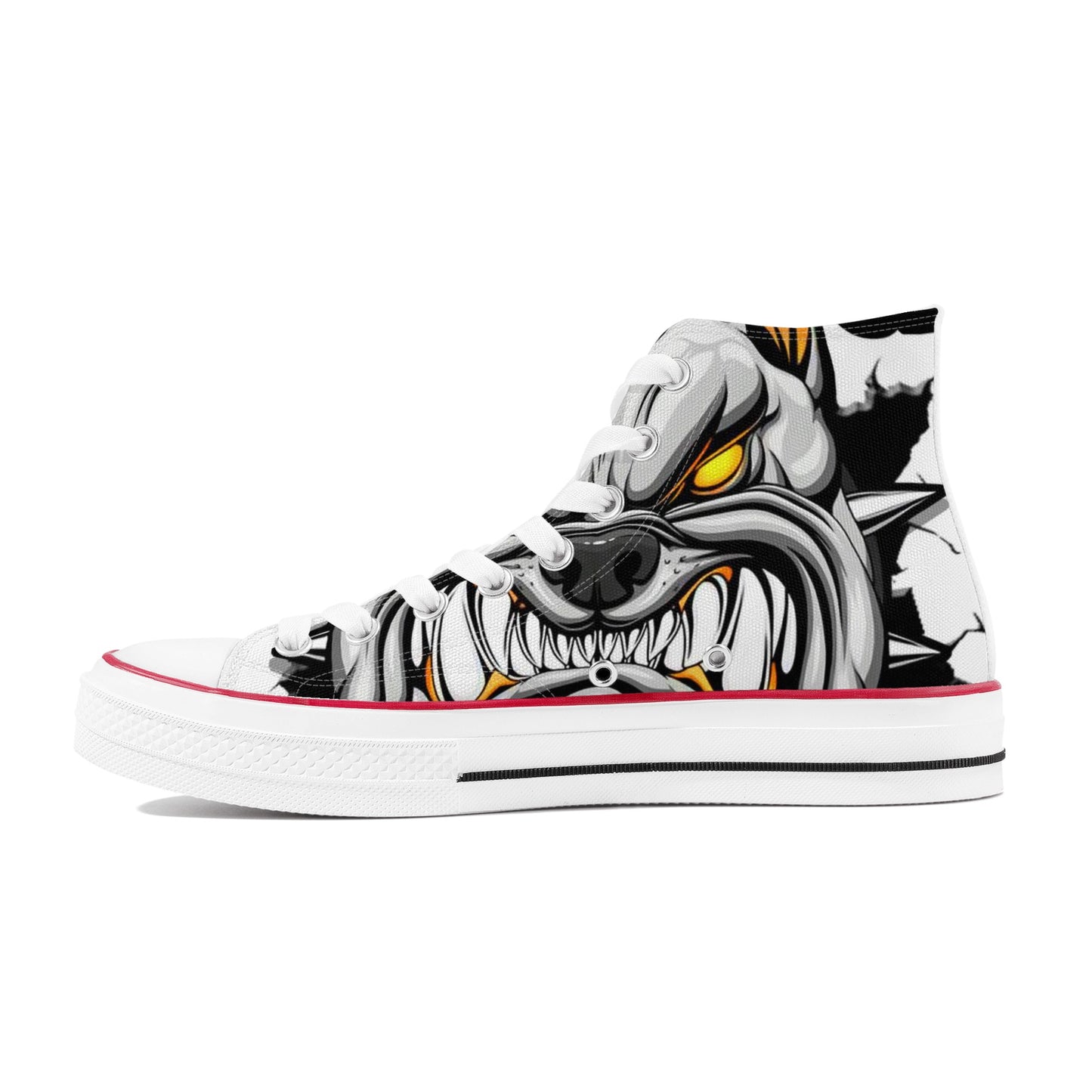 Men's Crackhead Dogz High Top Canvas Shoes - Crackhead Apparel