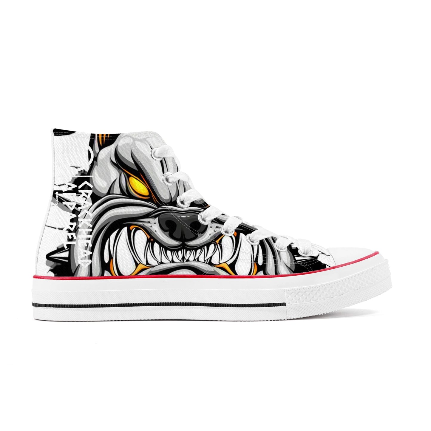 Men's Crackhead Dogz High Top Canvas Shoes - Crackhead Apparel