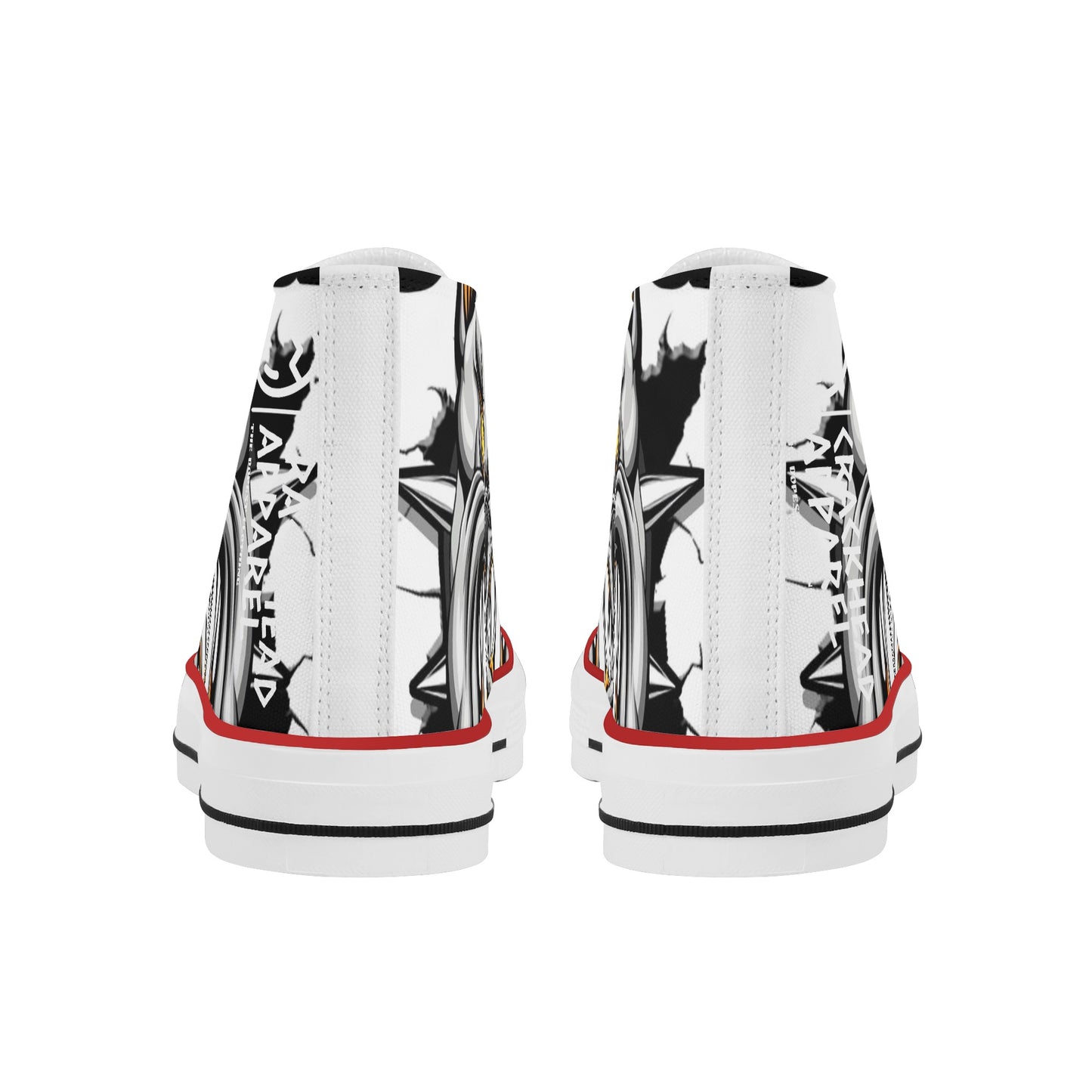 Men's Crackhead Dogz High Top Canvas Shoes - Crackhead Apparel