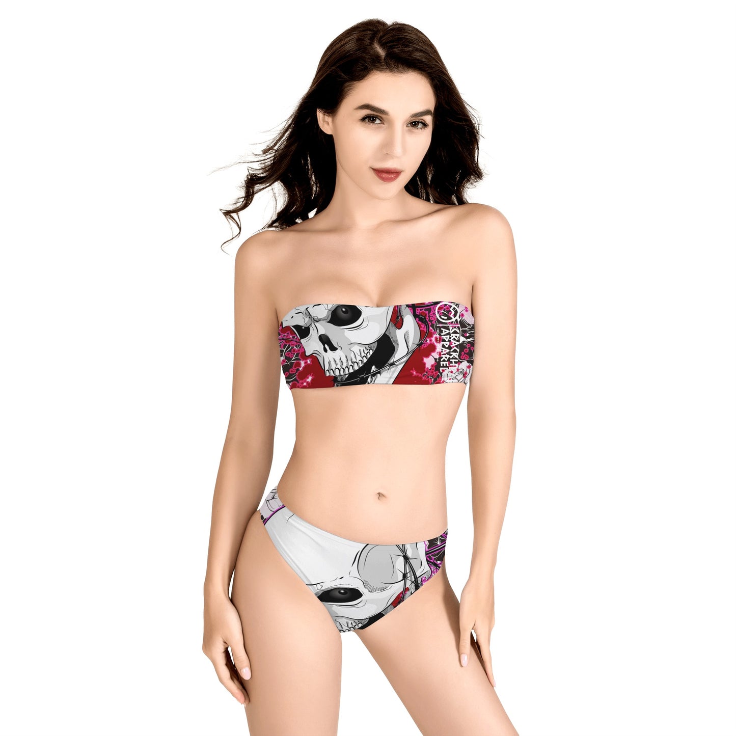 Women's Bandeau Strapless Bikinis Swimsuit - Crackhead Apparel