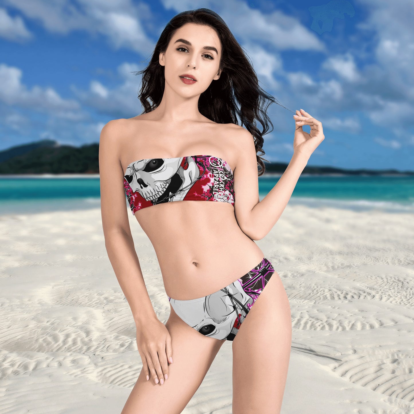 Women's Bandeau Strapless Bikinis Swimsuit - Crackhead Apparel