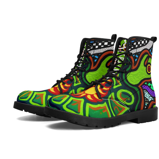 Women's Turtlez Crackhead Leather Boots - Crackhead Apparel