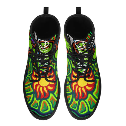 Women's Turtlez Crackhead Leather Boots - Crackhead Apparel
