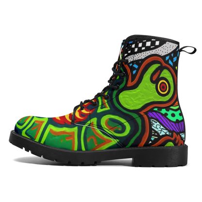 Women's Turtlez Crackhead Leather Boots - Crackhead Apparel
