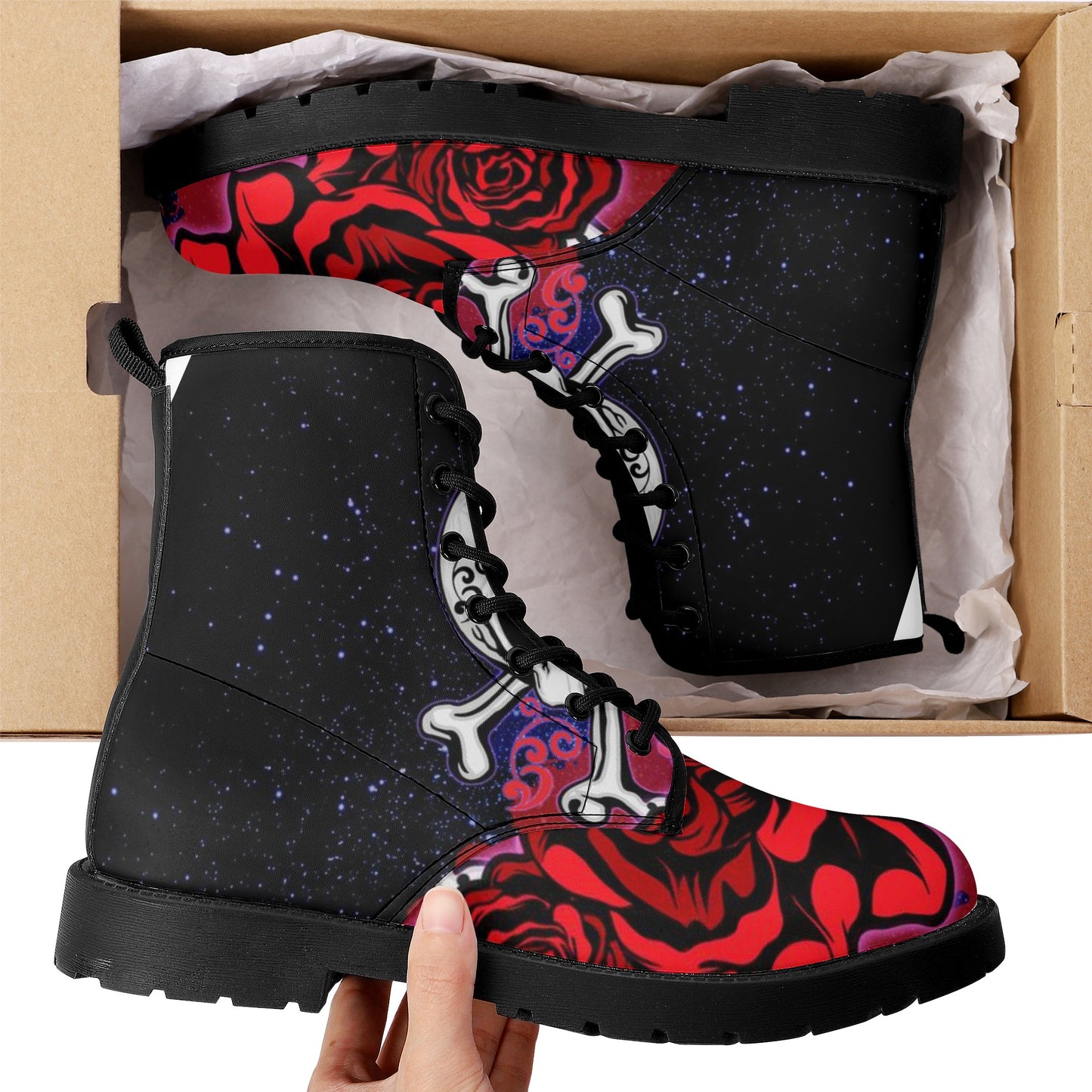 Women's Skullz Crackhead Leather Boots - Crackhead Apparel