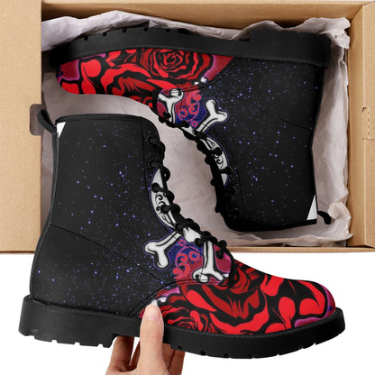 Women's Skullz Crackhead Leather Boots - Crackhead Apparel