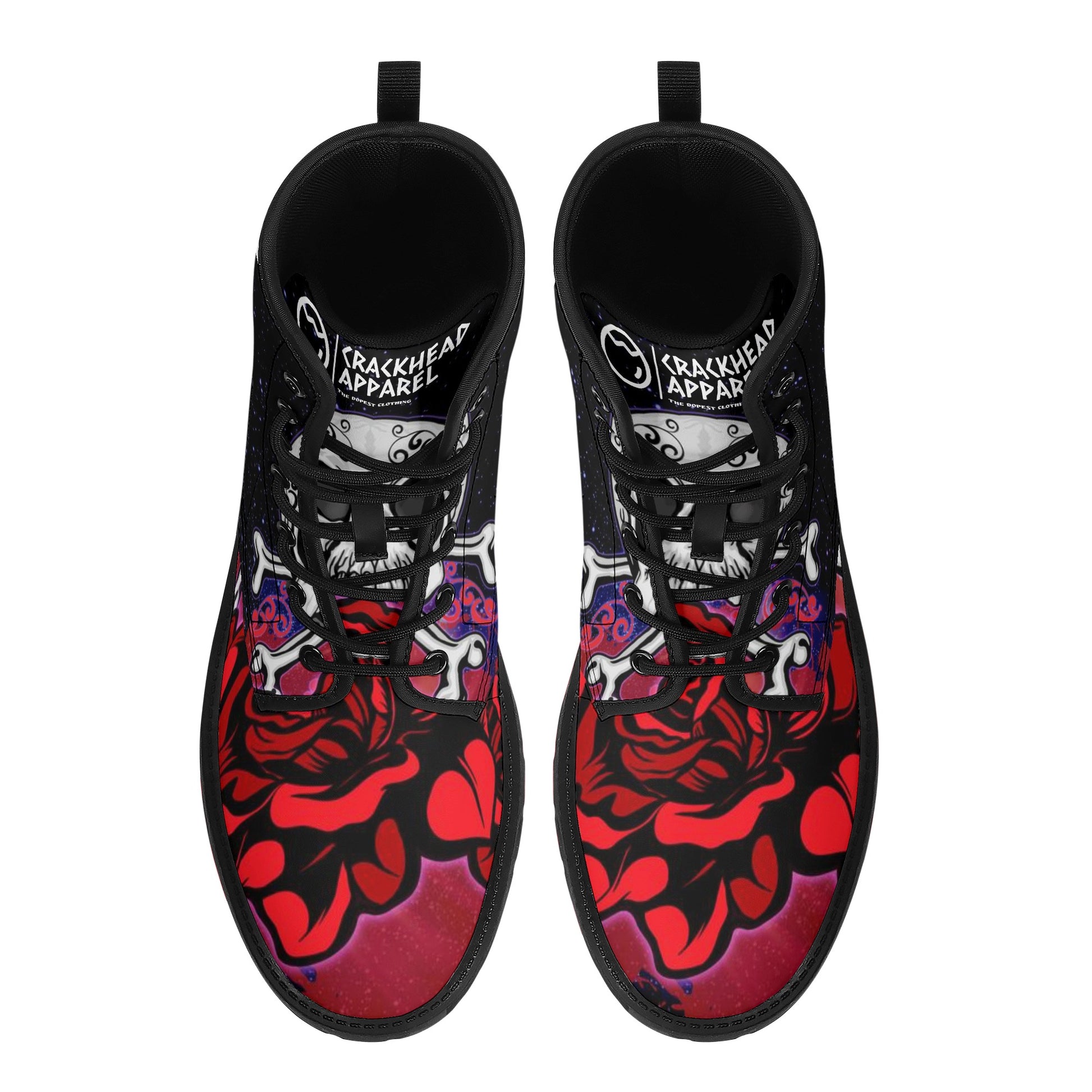 Women's Skullz Crackhead Leather Boots - Crackhead Apparel