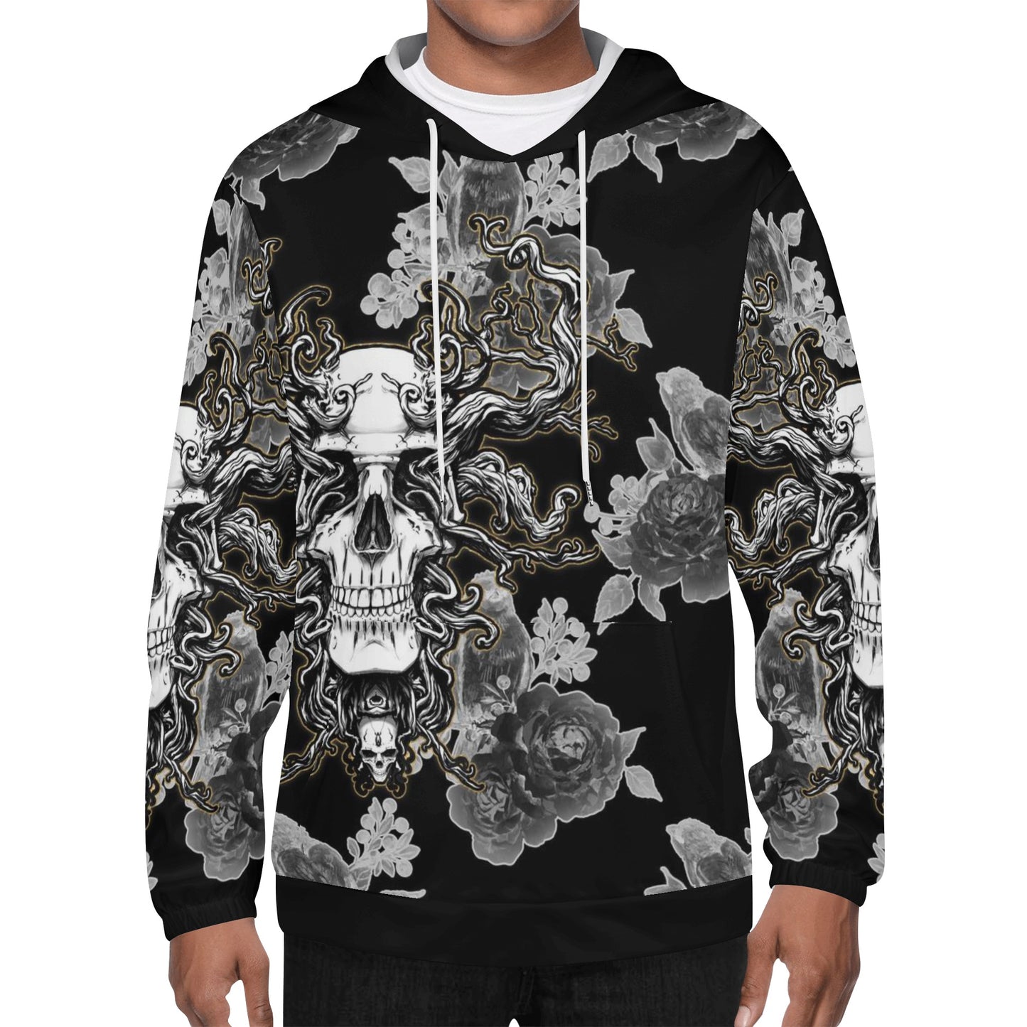 Men's Skullz Hoodie Sweatshirt with Crackhead Apparel Bag