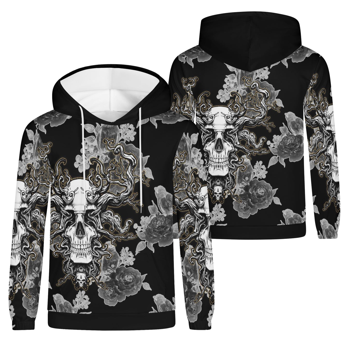 Men's Skullz Hoodie Sweatshirt with Crackhead Apparel Bag