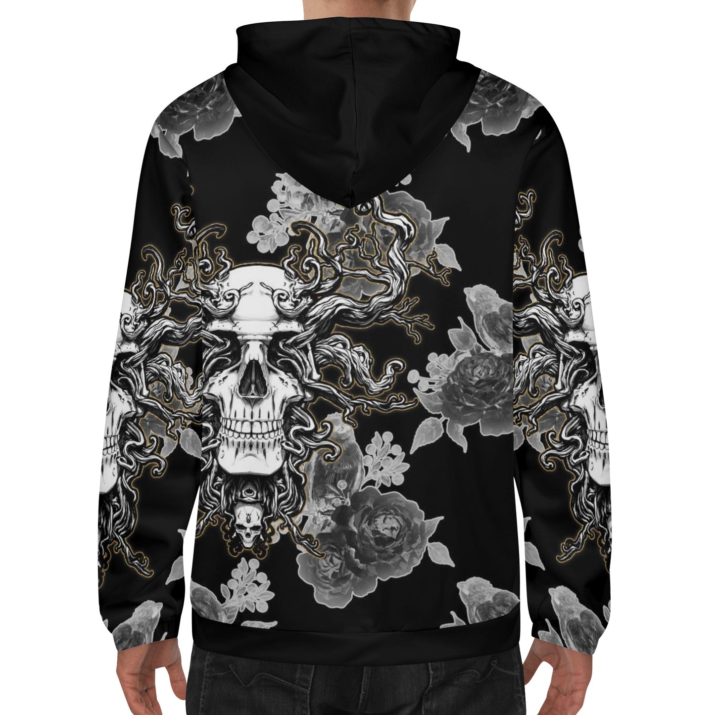 Men's Skullz Hoodie Sweatshirt with Crackhead Apparel Bag