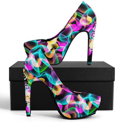 Women Groovy 5 Inch High Heels