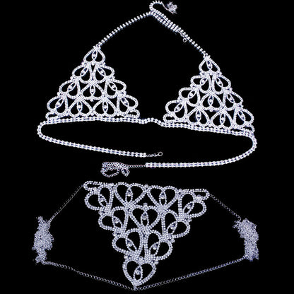 Rhinestone Luxury Underwear Set