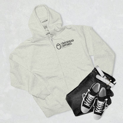 Crackhead Apparel Unisex Premium Full Zip Hoodie - Crackhead Apparel