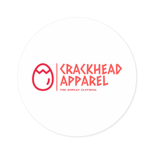 Crackhead Apparel Round Stickers - Crackhead Apparel