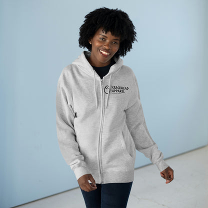 Crackhead Apparel Unisex Premium Full Zip Hoodie - Crackhead Apparel