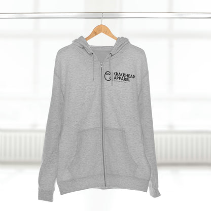 Crackhead Apparel Unisex Premium Full Zip Hoodie - Crackhead Apparel