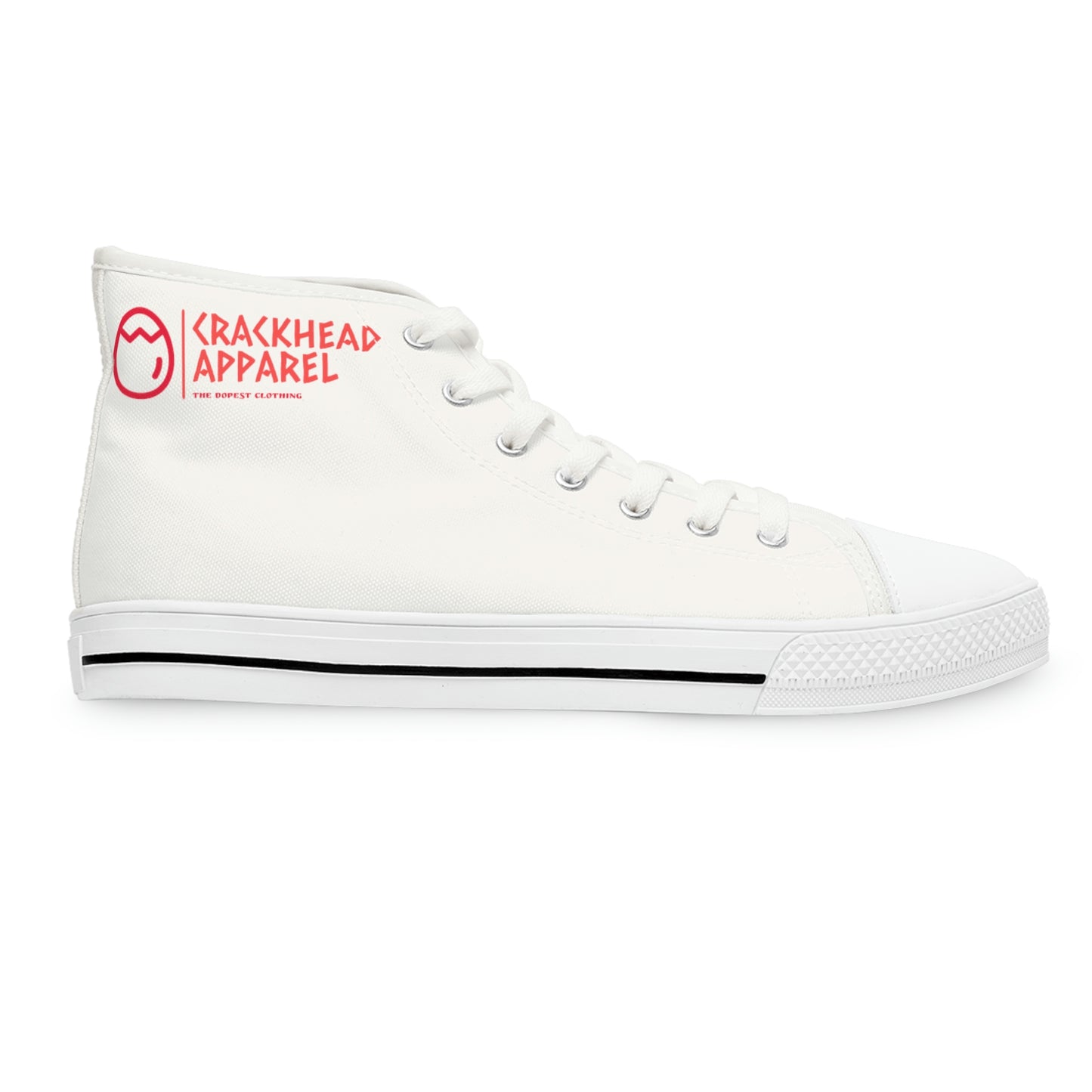 Women's Crackhead Apparel High Top Sneakers - Crackhead Apparel