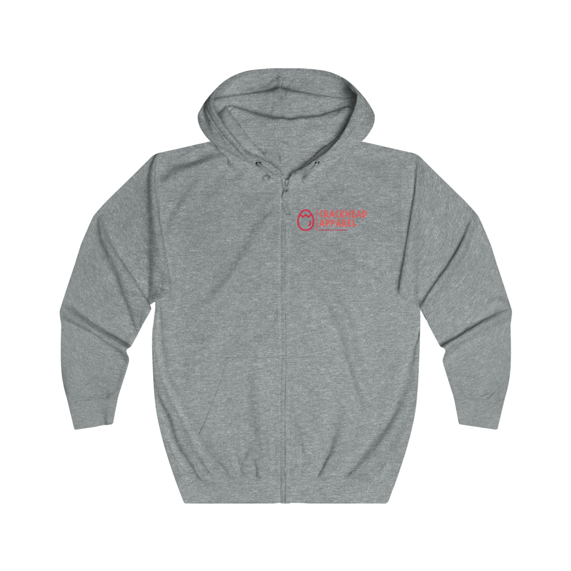 Crackhead Apparel Unisex Full Zip Hoodie - Crackhead Apparel