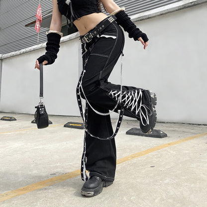 Street Hipsters Low Waist Wide Jeans