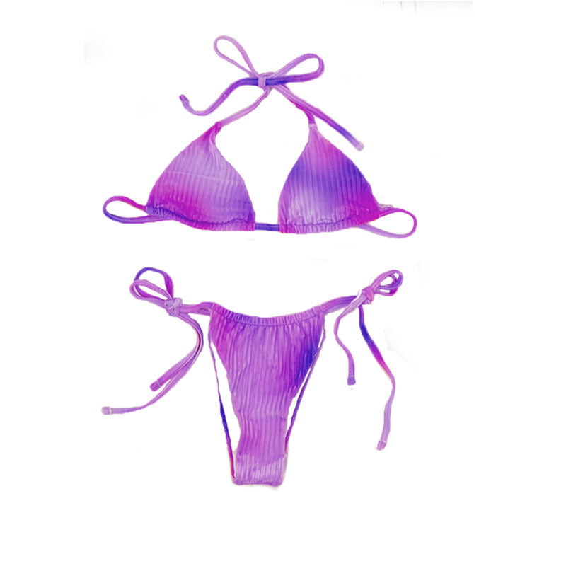 Cross-border Knitted Lace-up Backless Bikini Women