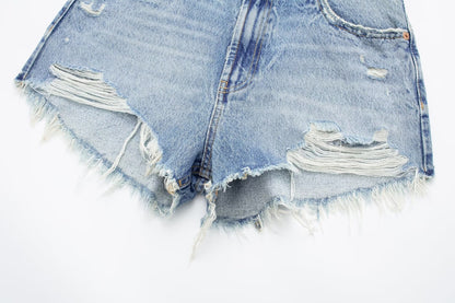 Casual Arc Edge High Waist Shorts