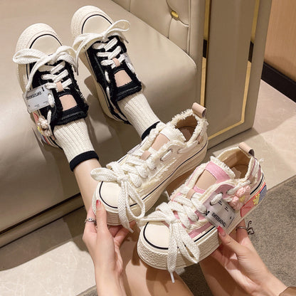 Thick-soled Canvas Shoes Women