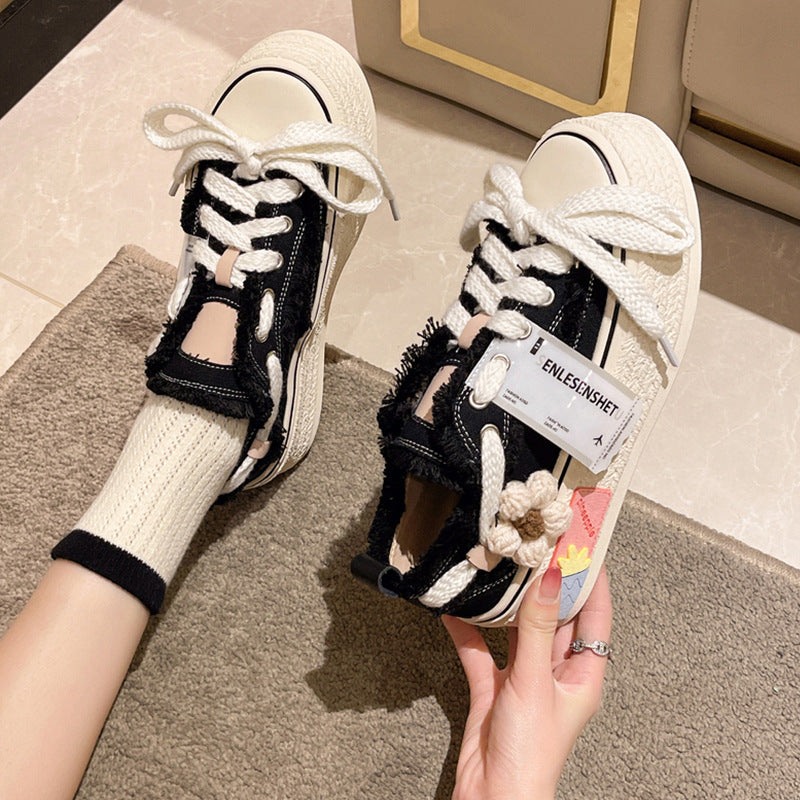 Thick-soled Canvas Shoes Women