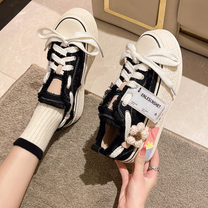 Thick-soled Canvas Shoes Women