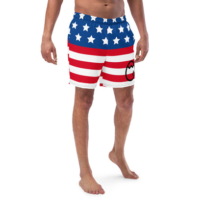 Men's Crackhead Egg American Flag swim trunks - Crackhead Apparel