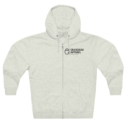 Crackhead Apparel Unisex Premium Full Zip Hoodie - Crackhead Apparel