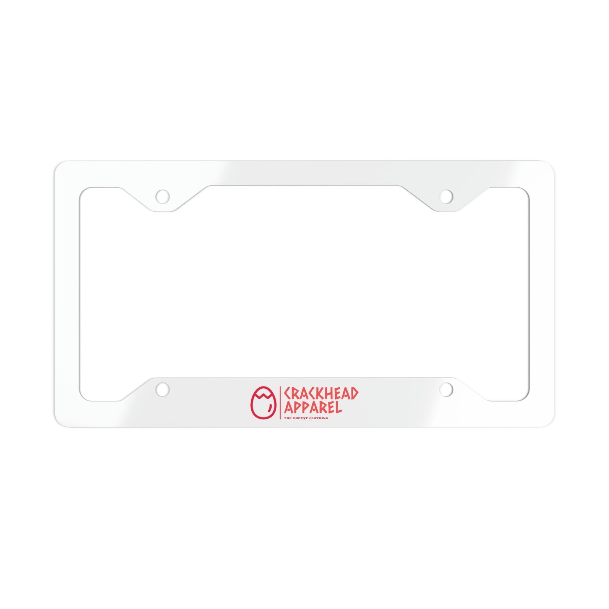 Metal Crackhead License Plate Frame - Crackhead Apparel