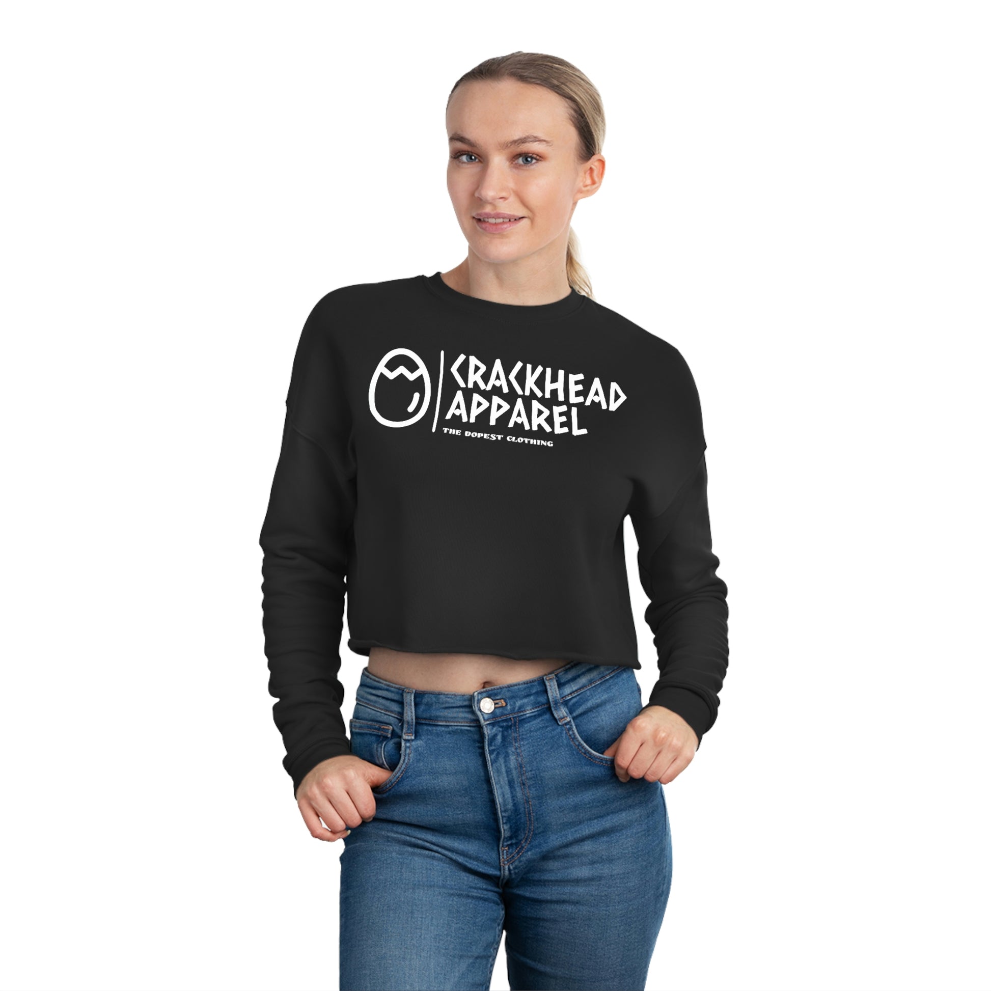 Women's Crackhead Apparel Cropped Sweatshirt - Crackhead Apparel