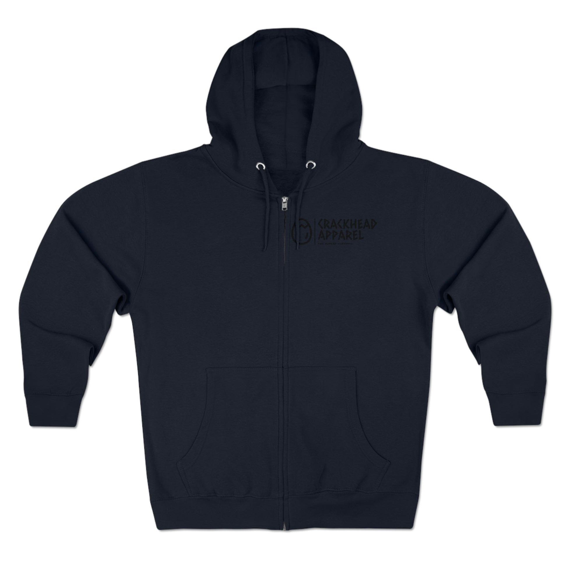 Crackhead Apparel Unisex Premium Full Zip Hoodie - Crackhead Apparel