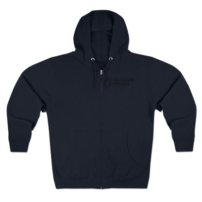 Crackhead Apparel Unisex Premium Full Zip Hoodie - Crackhead Apparel