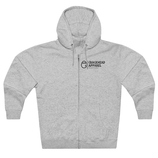 Crackhead Apparel Unisex Premium Full Zip Hoodie - Crackhead Apparel