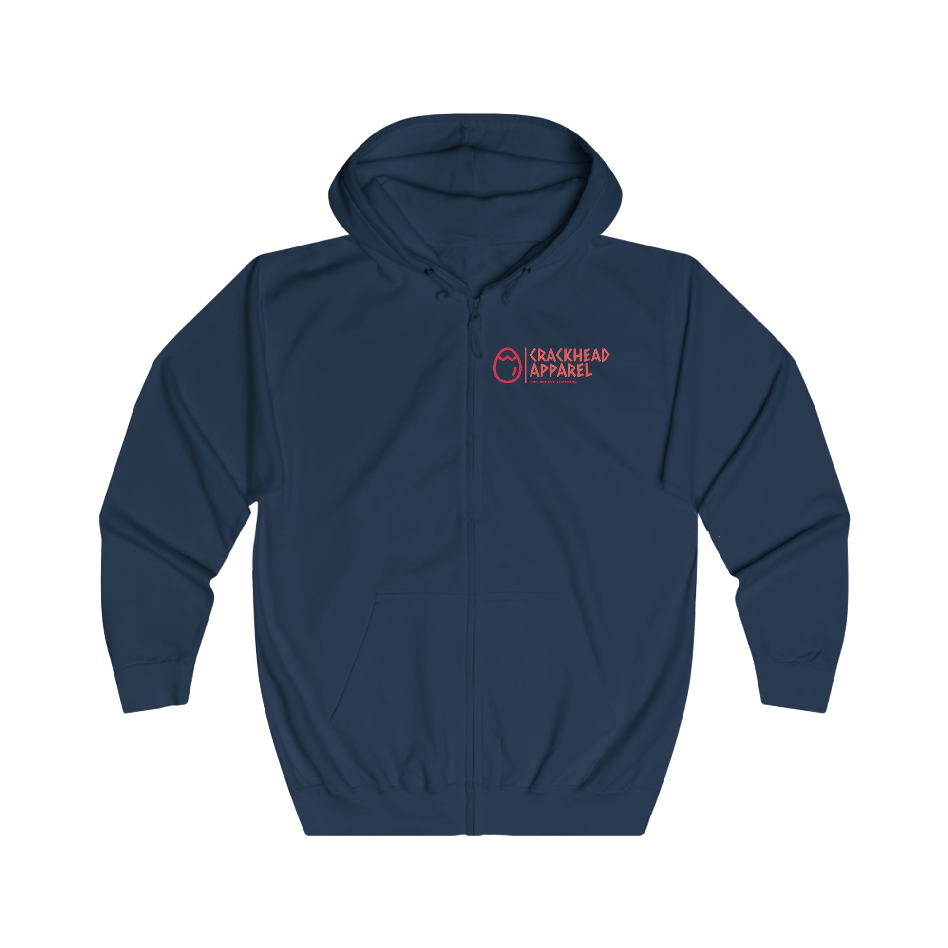 Crackhead Apparel Unisex Full Zip Hoodie - Crackhead Apparel