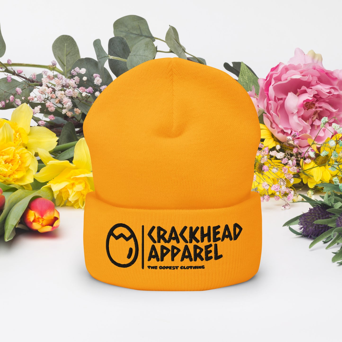 Embroidered Crackhead Apparel Cuffed Beanie - Crackhead Apparel