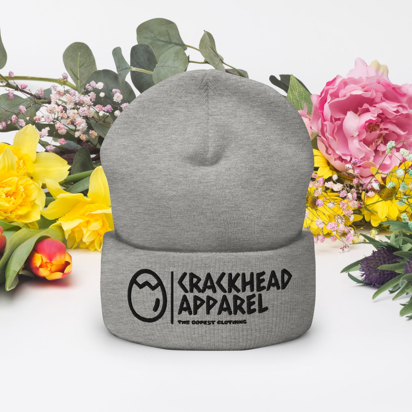 Embroidered Crackhead Apparel Cuffed Beanie - Crackhead Apparel