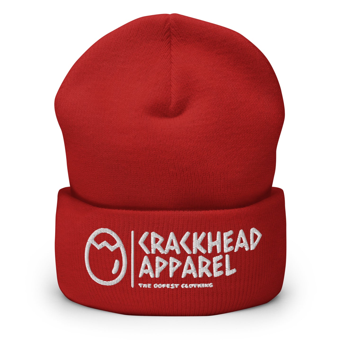 Embroidered Crackhead Apparel Cuffed Beanie - Crackhead Apparel