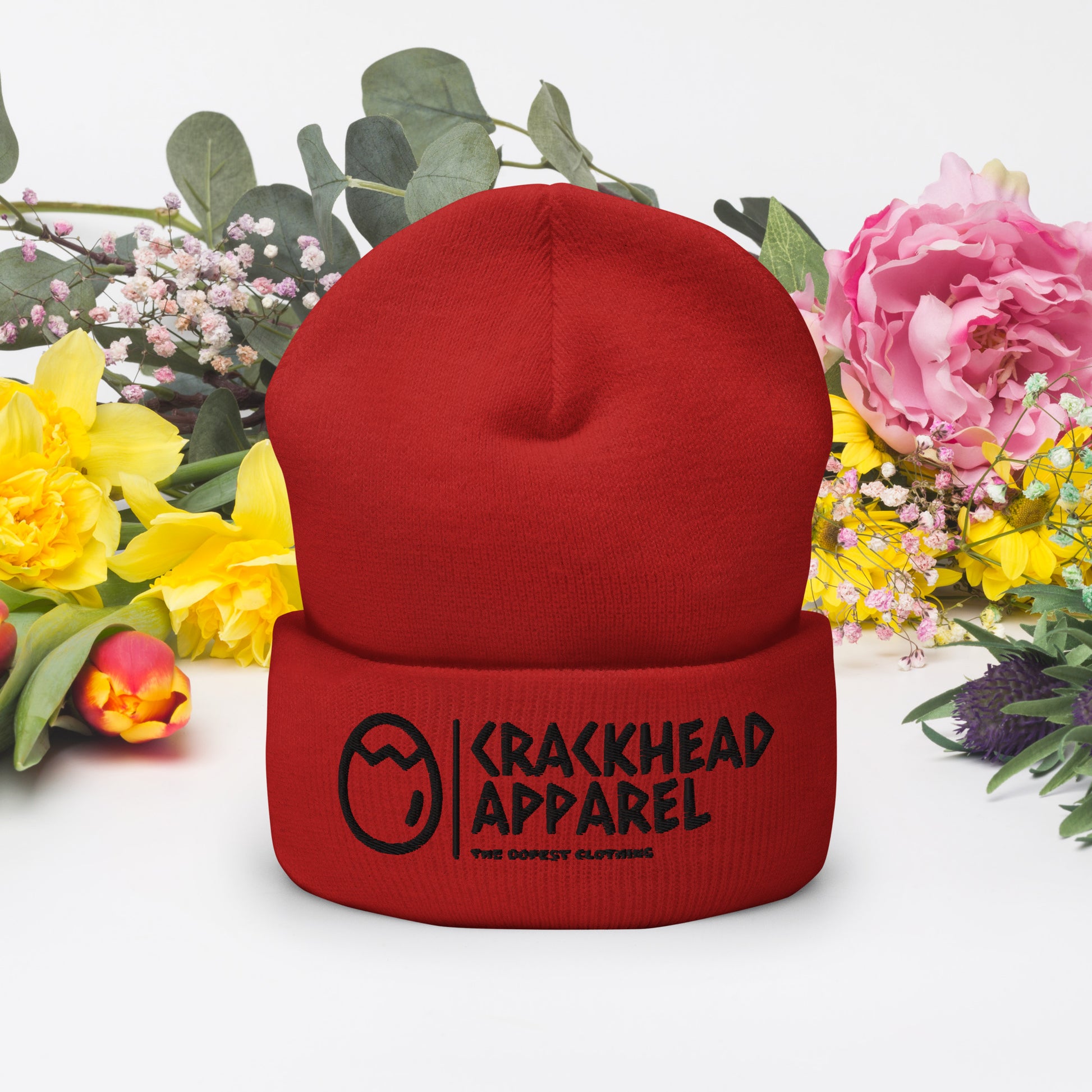 Embroidered Crackhead Apparel Cuffed Beanie - Crackhead Apparel